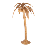 Rattan coconut floor lamp