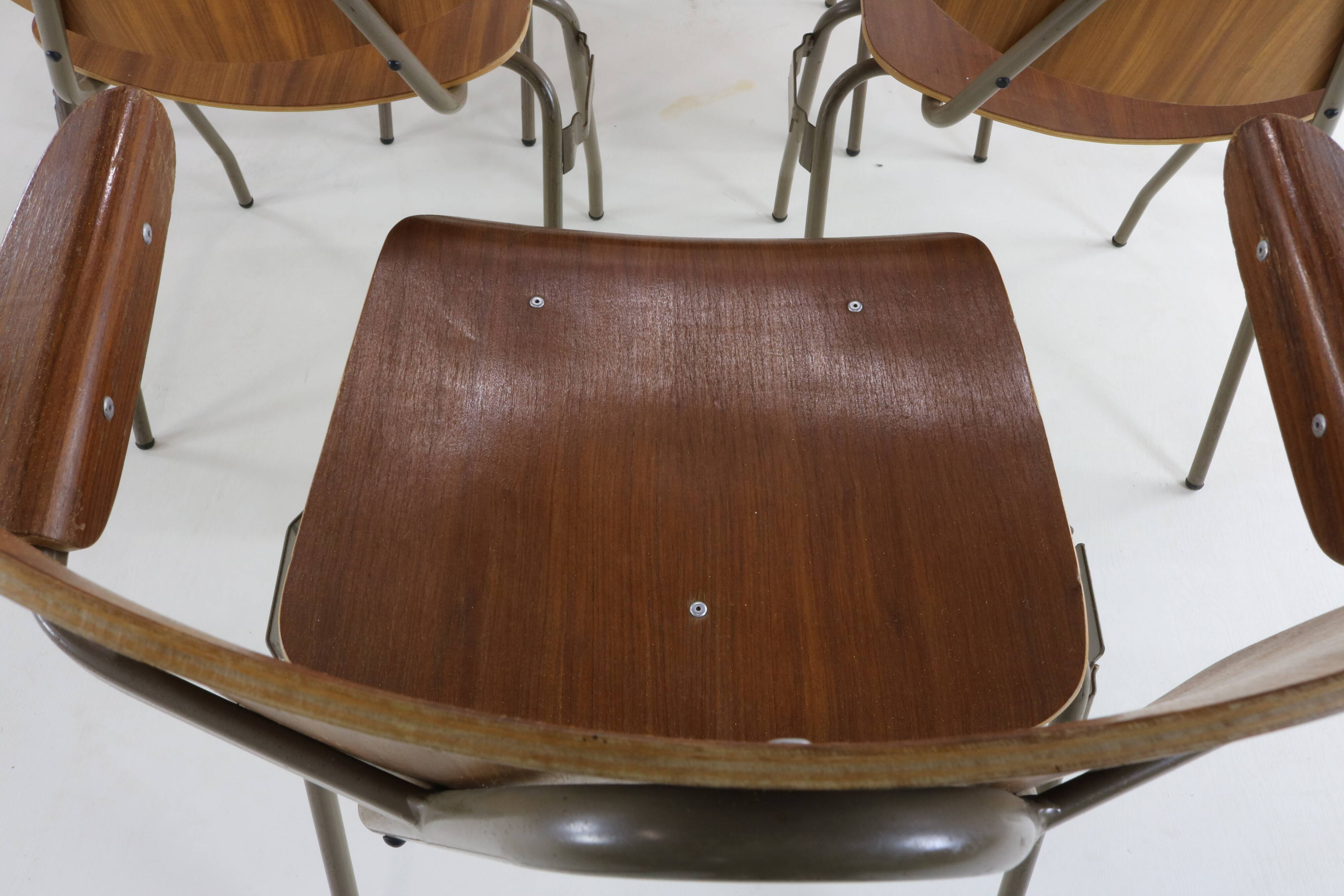 Set of six dining chairs by Kho Liang Ie for Car Katwijk