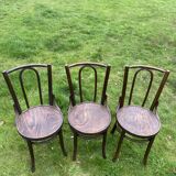Set of 8 mismatched bistro chairs