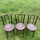 Set of 8 mismatched bistro chairs