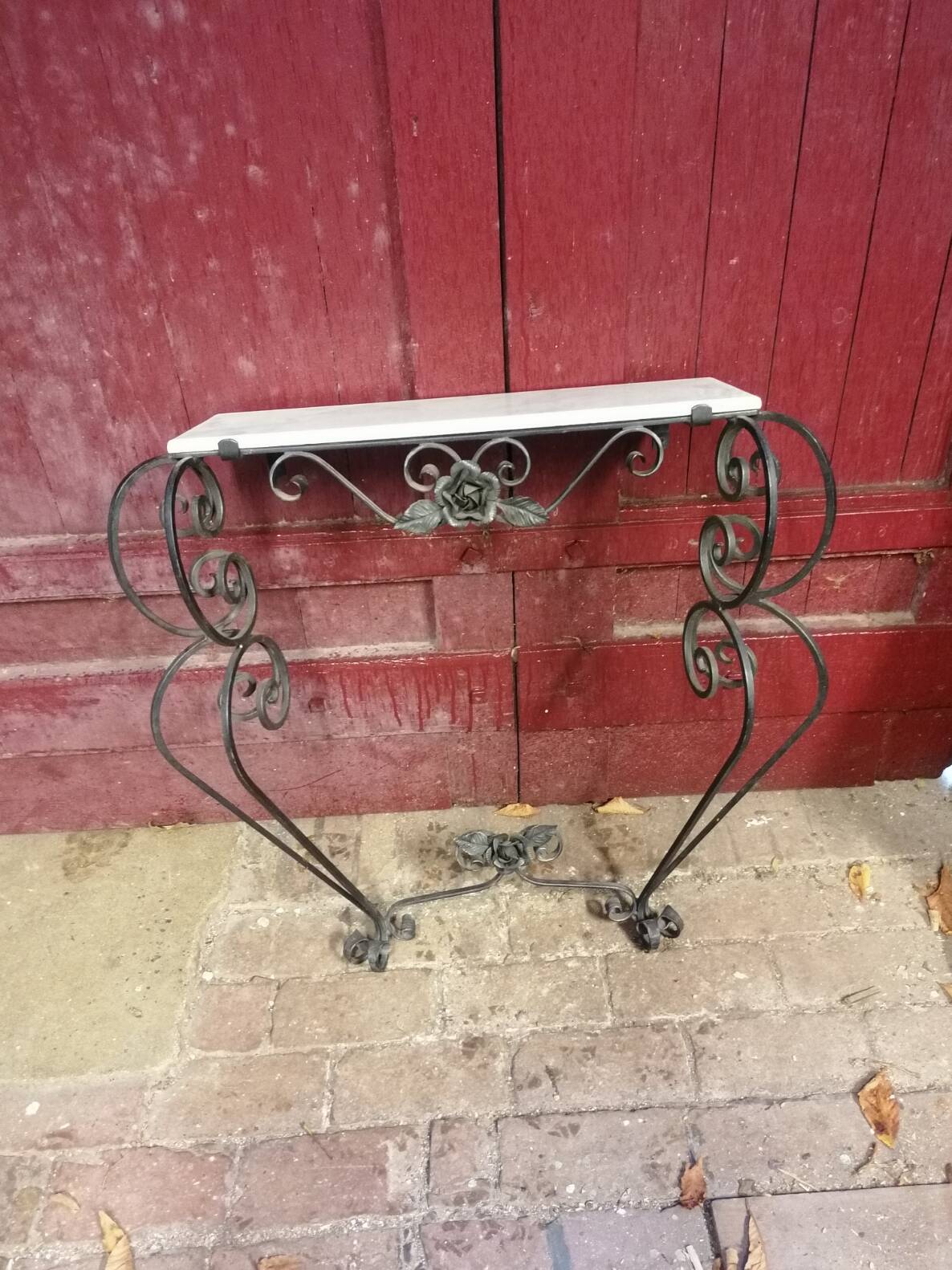 Art Deco wrought iron consoles