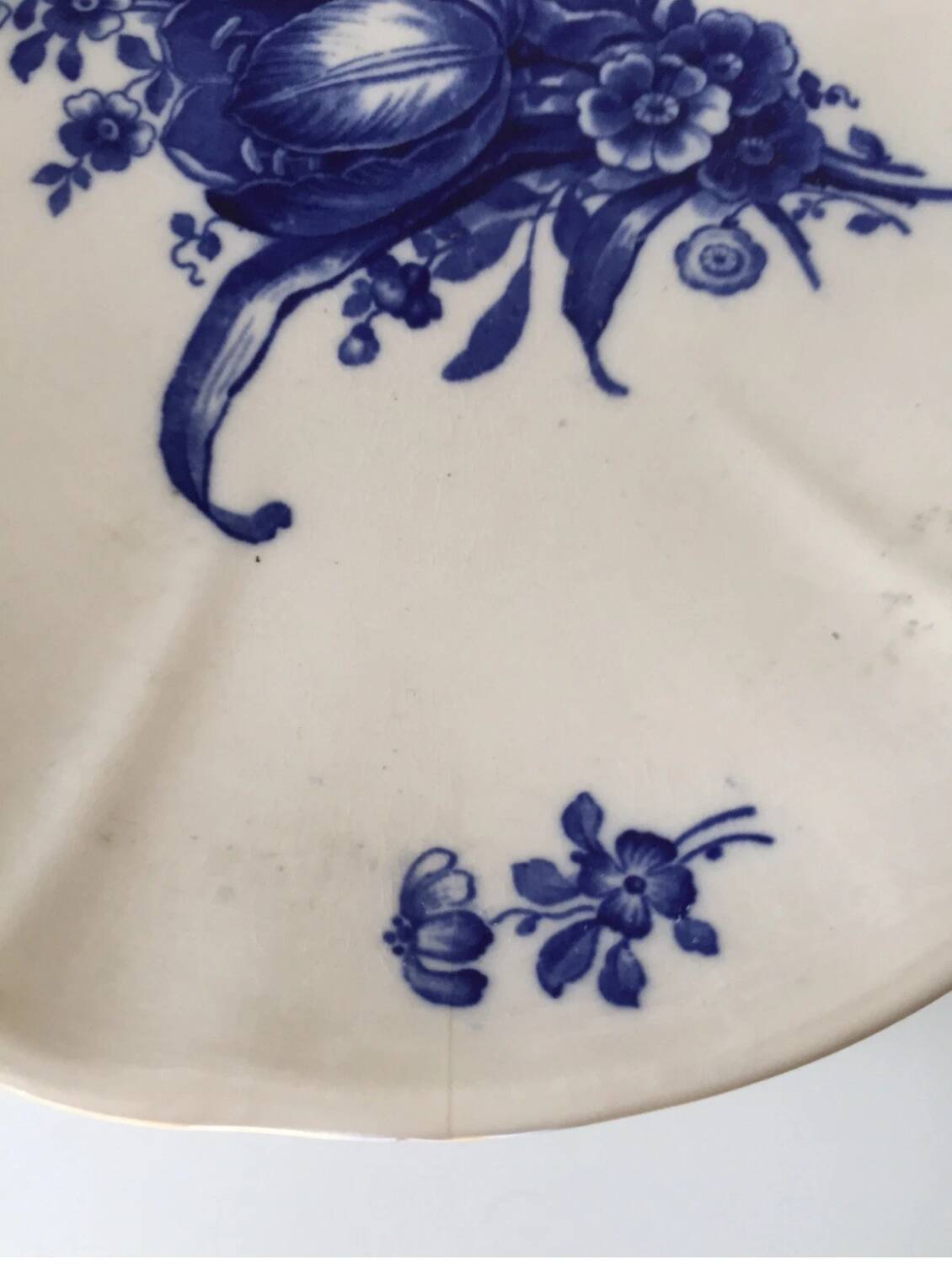 Ancienne coupe sur pied, compotier en terre de fer Villeroy & Boch