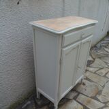 Small buffet, reimagined storage unit in beige.