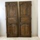 Pair of 18th century oak cabinet doors