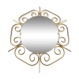 Miroir soleil métal doré - 44cm