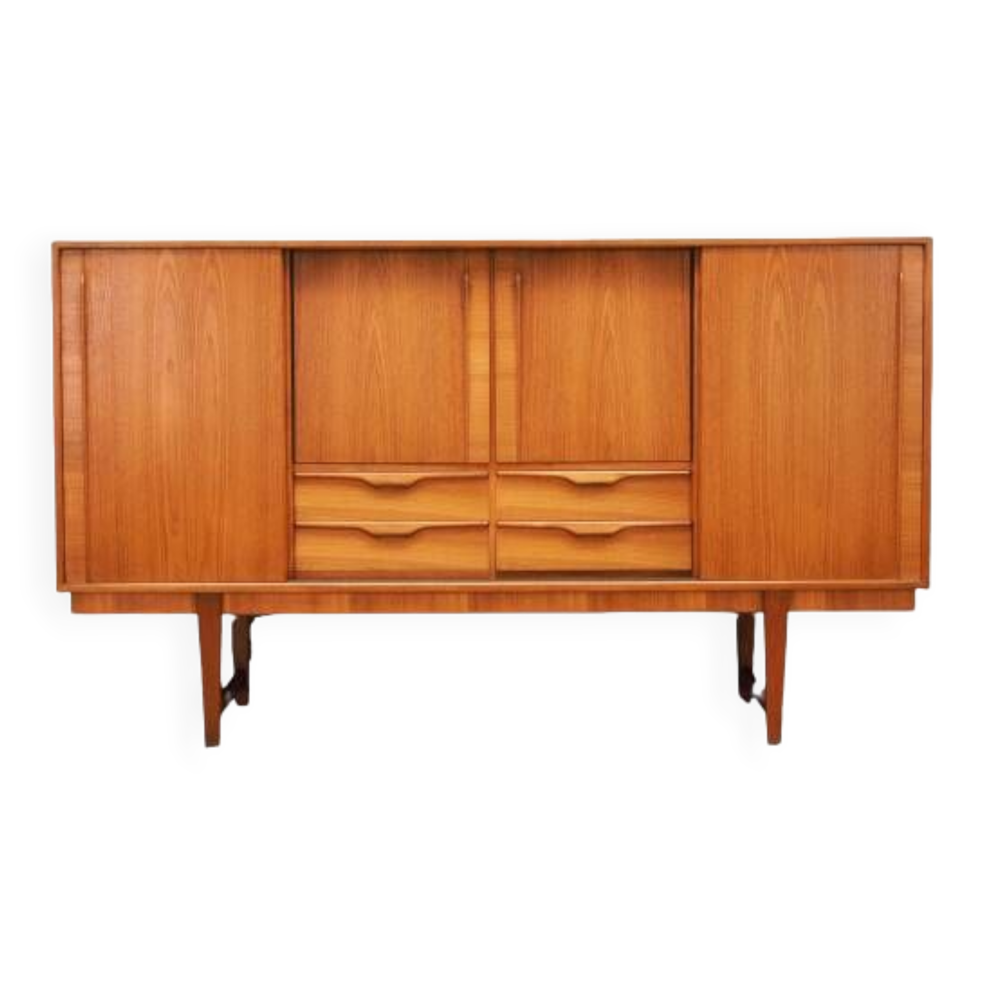 Buffet haut en teck, design danois, années 1960, production : Danemark