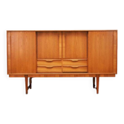 Buffet haut en teck, design danois, années 1960, production : Danemark