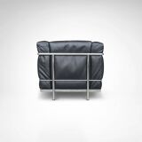 LC2 armchair and ottoman by Le Corbusier et al. for Cassina 1990s