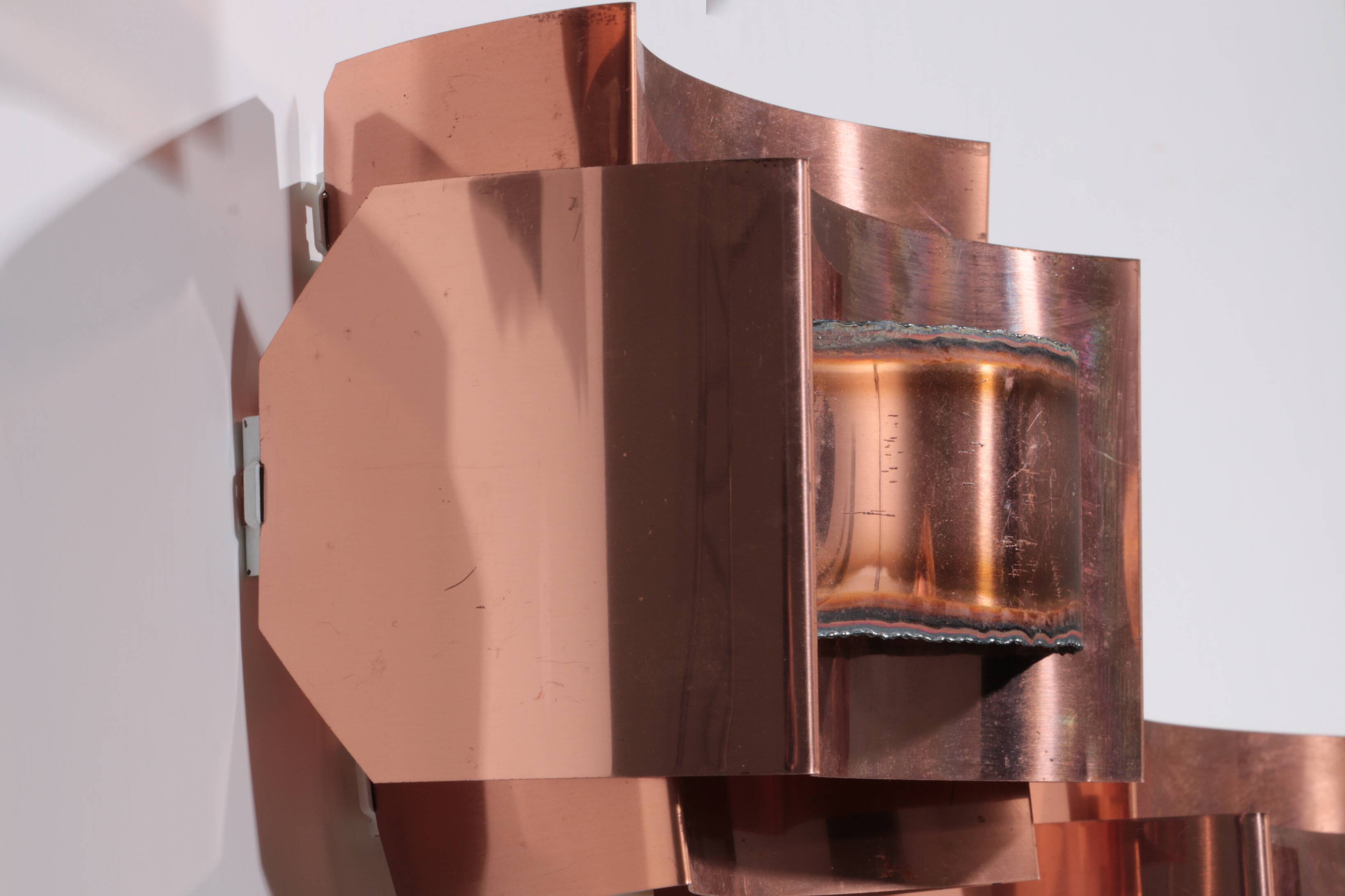 Wall lamps Svend Aage Holm Sørensen brutalist and copper,1960
