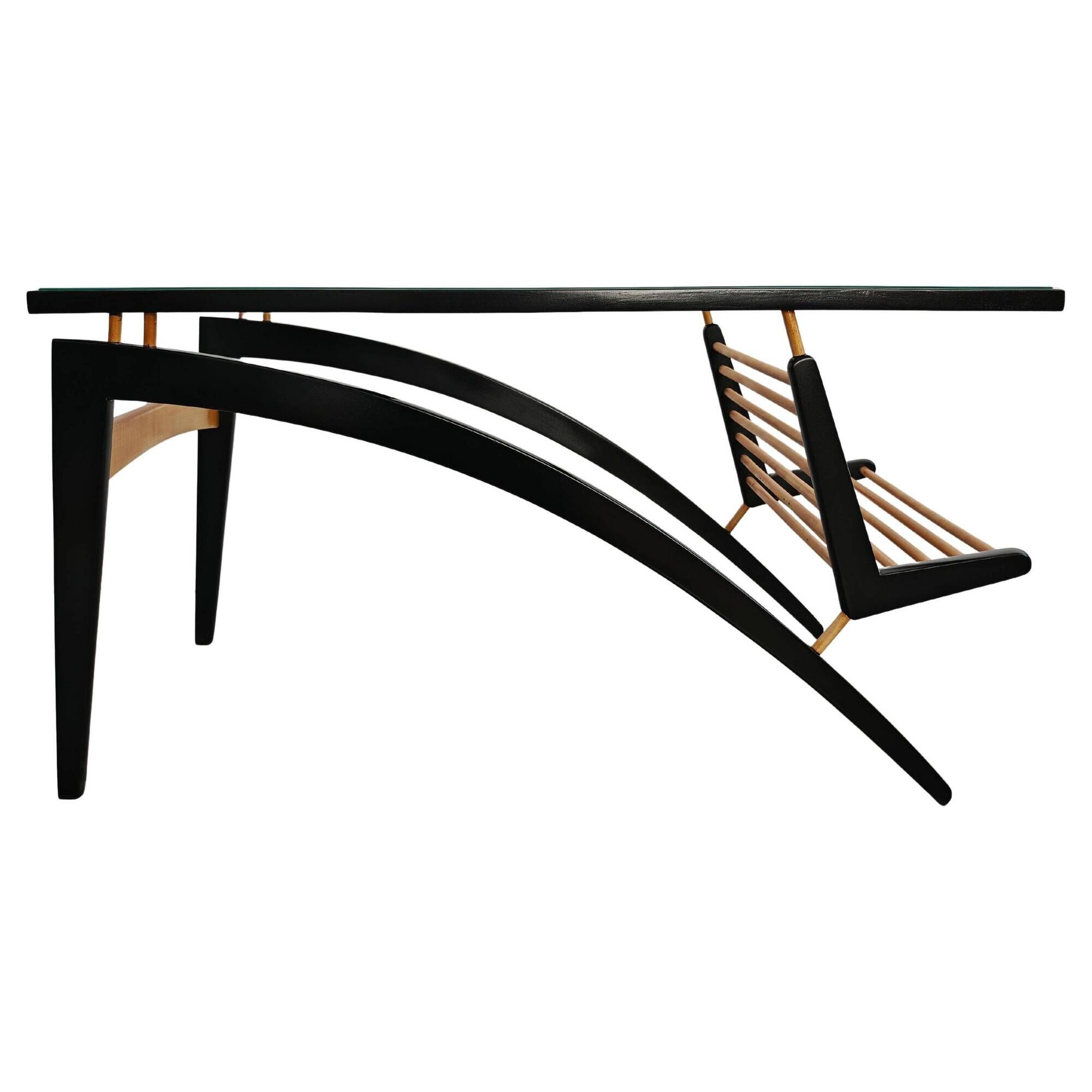 Mid Century Modern Gazelle coffee table in pear wood from the 1960s.