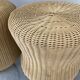 Series of 2 Scoubidou poufs from the 70s