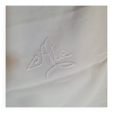 Large Monogrammed Pillowcase – Pure Cotton & Relief Embroidery – Early 20th Century