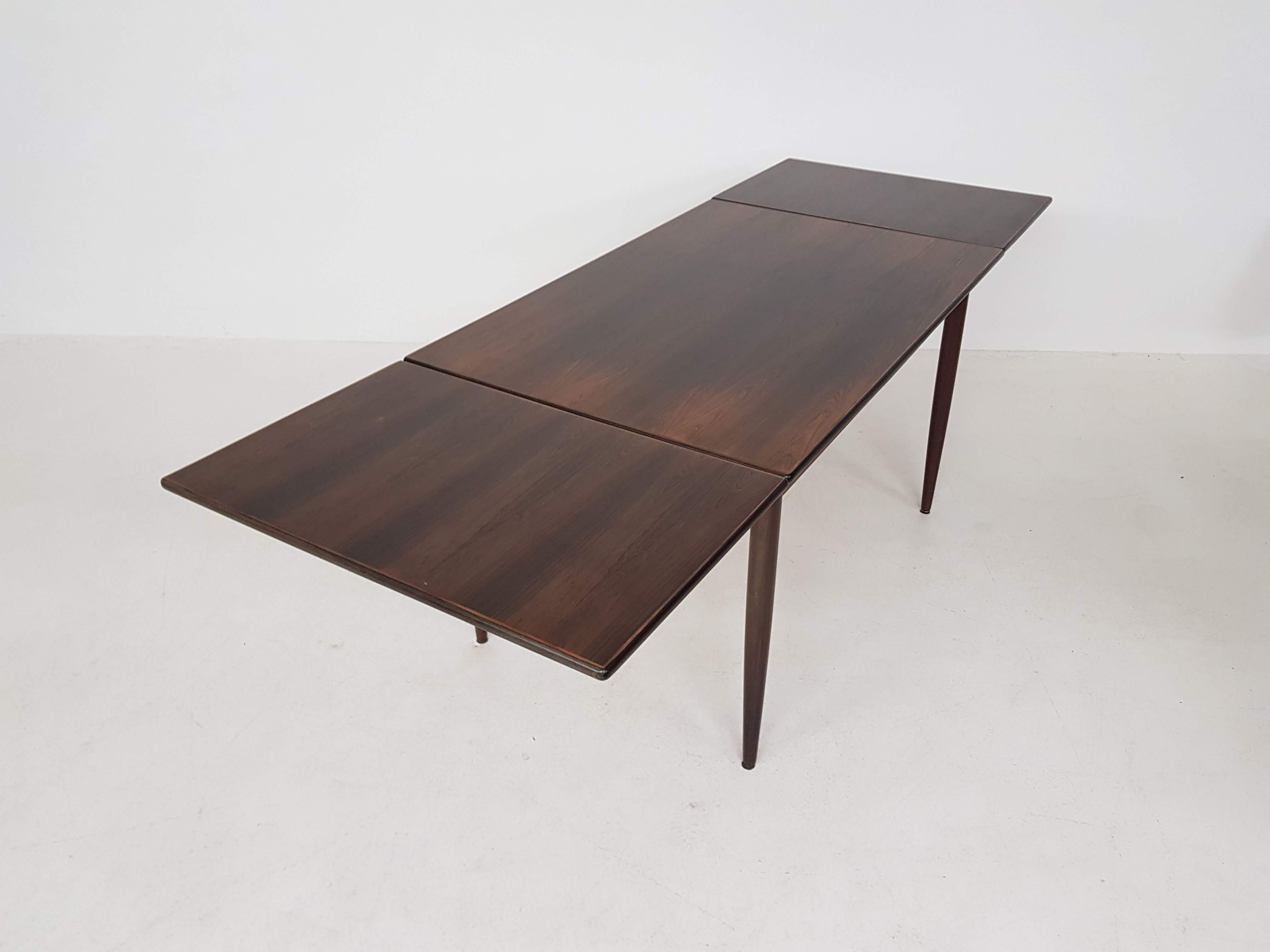 Scandinavian Rosewood extendable dining table