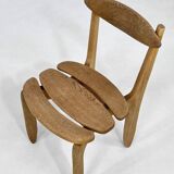 Oak Dining Chairs by Guillerme & Chambron