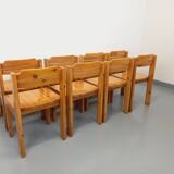 Set of 8 vintage Scandinavian chairs by Ilmari Tapiovaara for Asko in pine