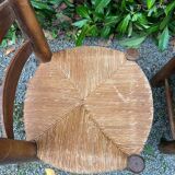 Pair of chairs, rustic finish, 1940-1950