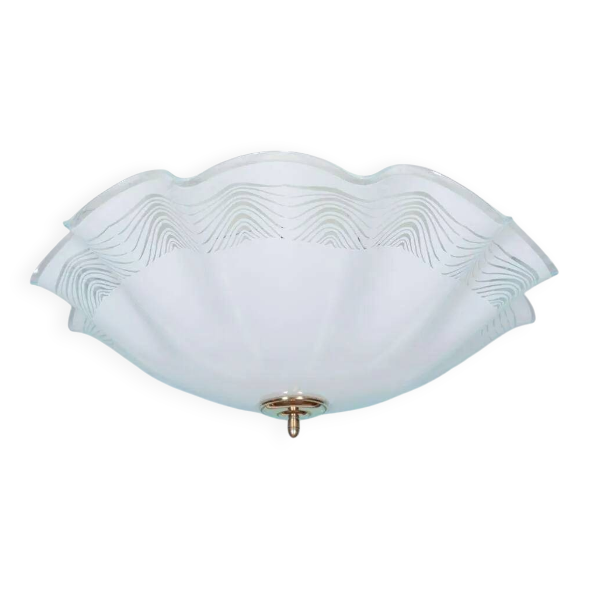Vintage 1970s glass space ceiling lamp.