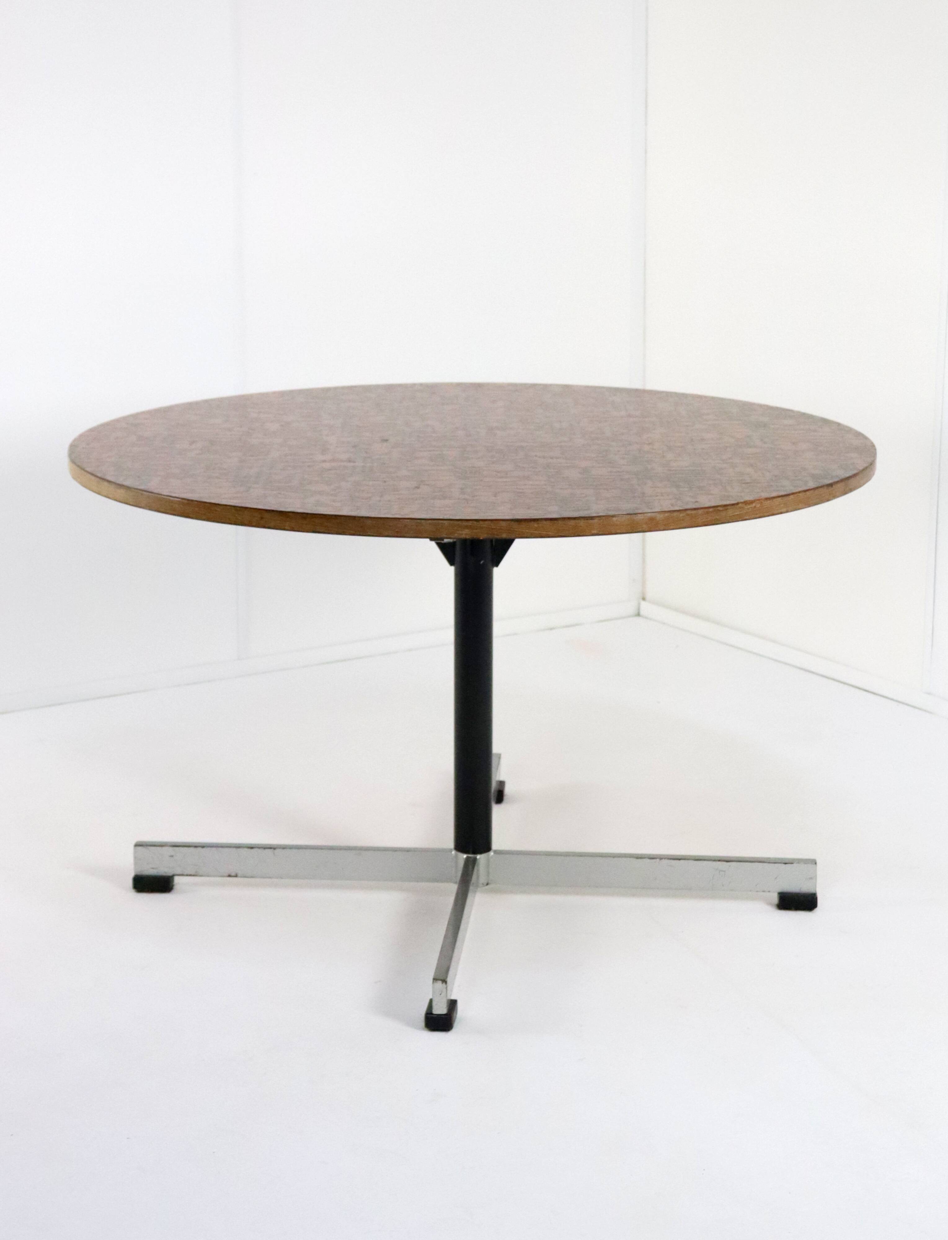 Round copper dining table
