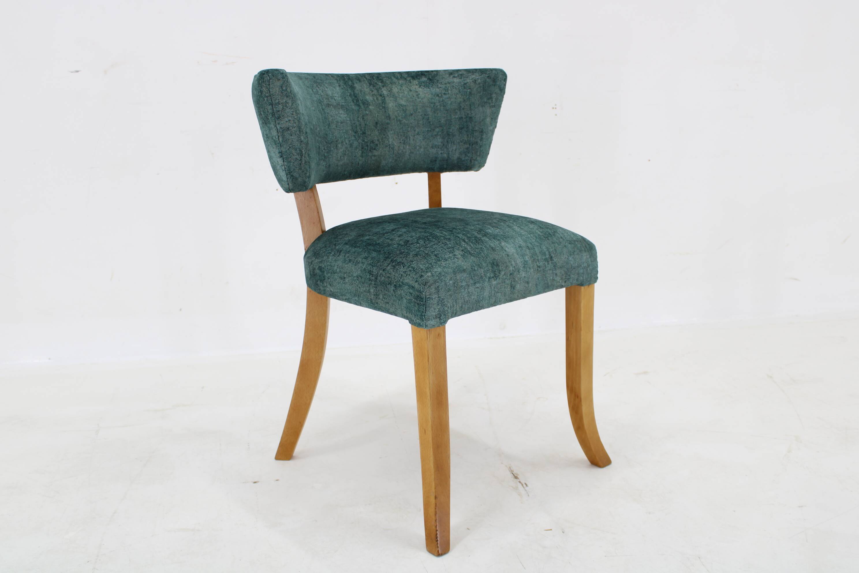 1950s Side Chair in Velvet , Italy