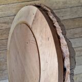 Miroir rond en liège vintage années 70