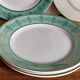 Six plates of vintage Badonviller earthenware with gold frieze