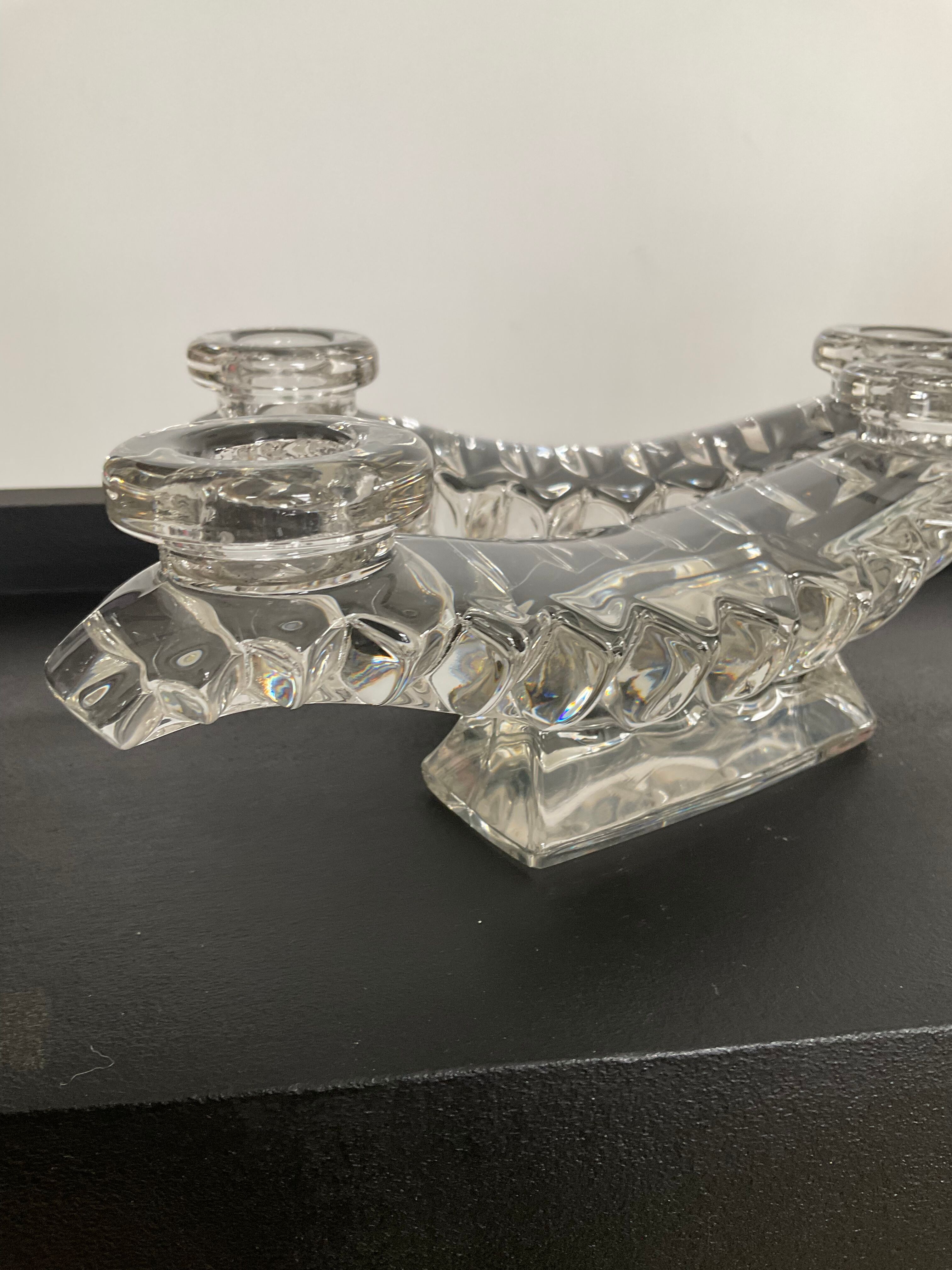 Pair of Art Deco glass chandeliers