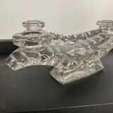 Pair of Art Deco glass chandeliers