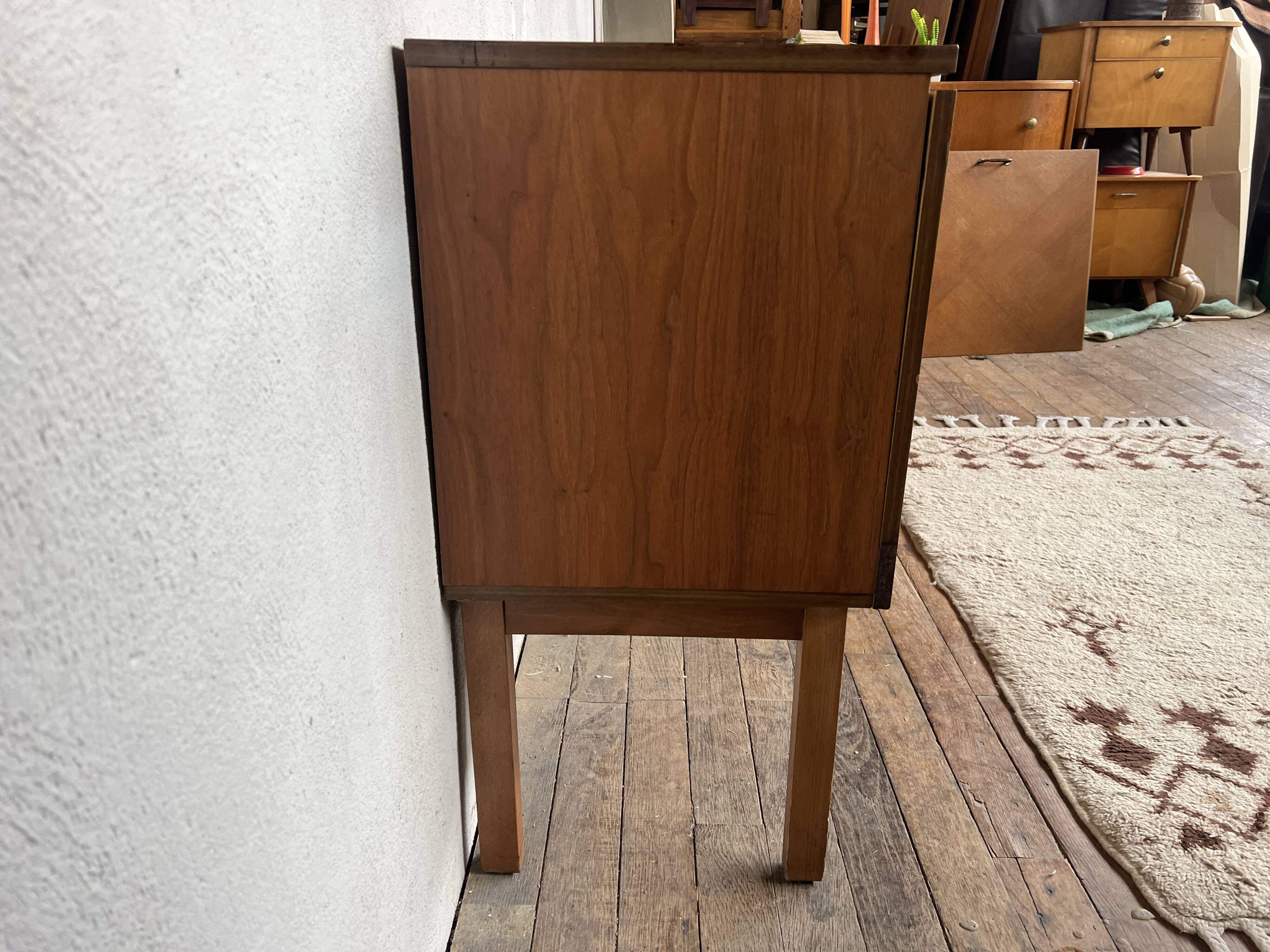 Vintage modernist French teak TV/hifi cabinet