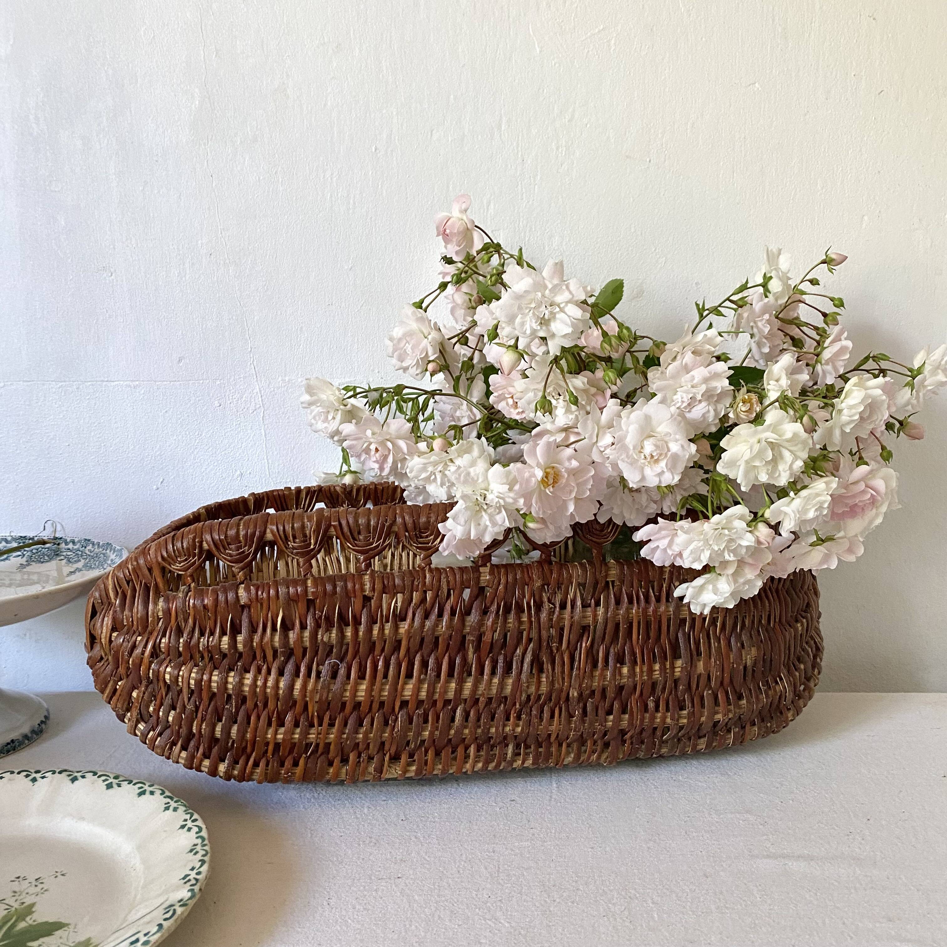 Basket, woven wicker basket
