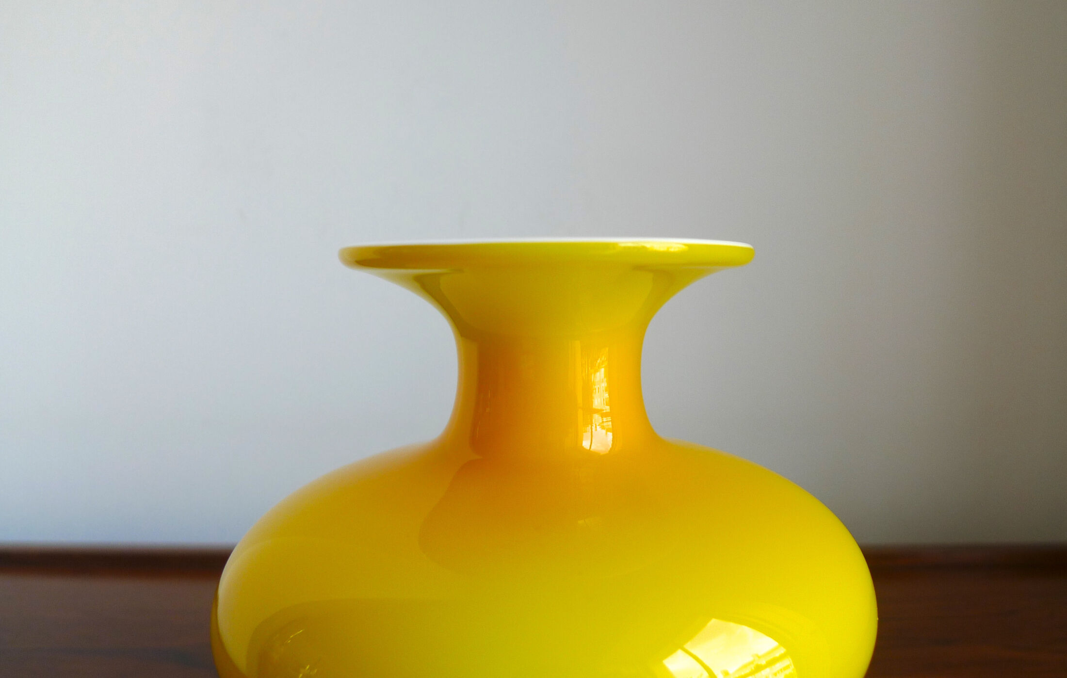 Yellow "Carnaby" Range Glass Vase by Per Lütken for Holmegaard, 1960s