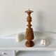 Carved wooden candle holder
