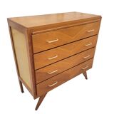 Vintage chest of drawers from the 70s with compass feet