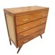 Vintage chest of drawers from the 70s with compass feet