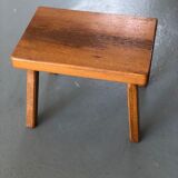 Varnished solid wood bench