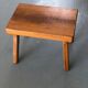 Varnished solid wood bench