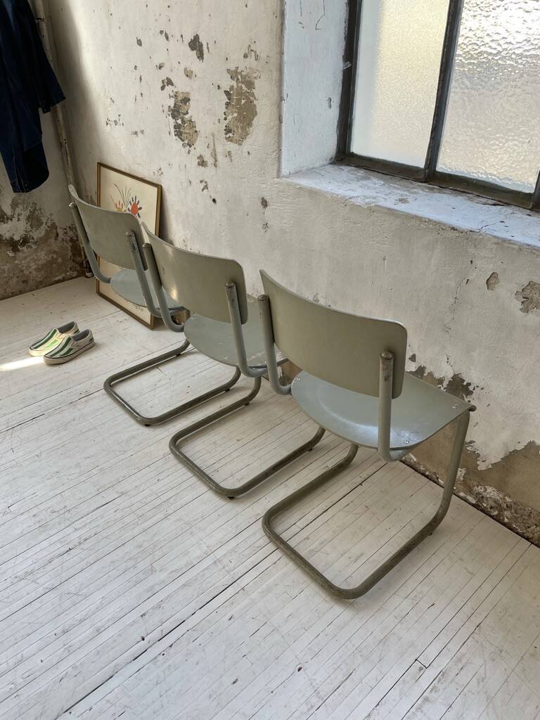 Trio of Tubax chairs 1950