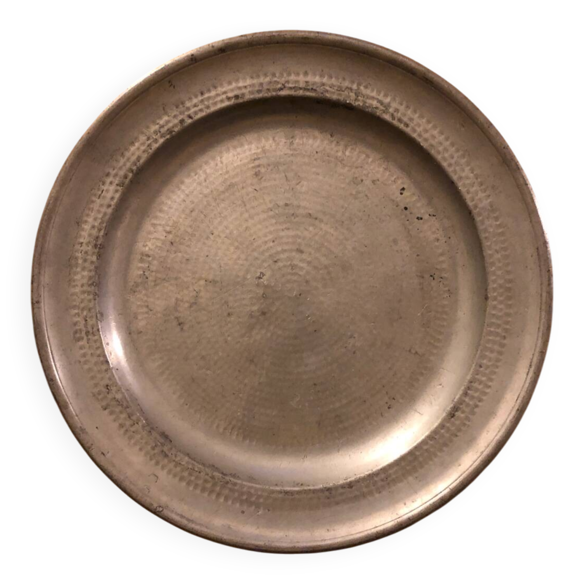 Antique pewter dish