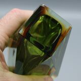 Vintage sommerso vase murano glass flavio polished seguso italy 1970