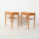 Pair of Vintage Scandinavian bedside tables in beech