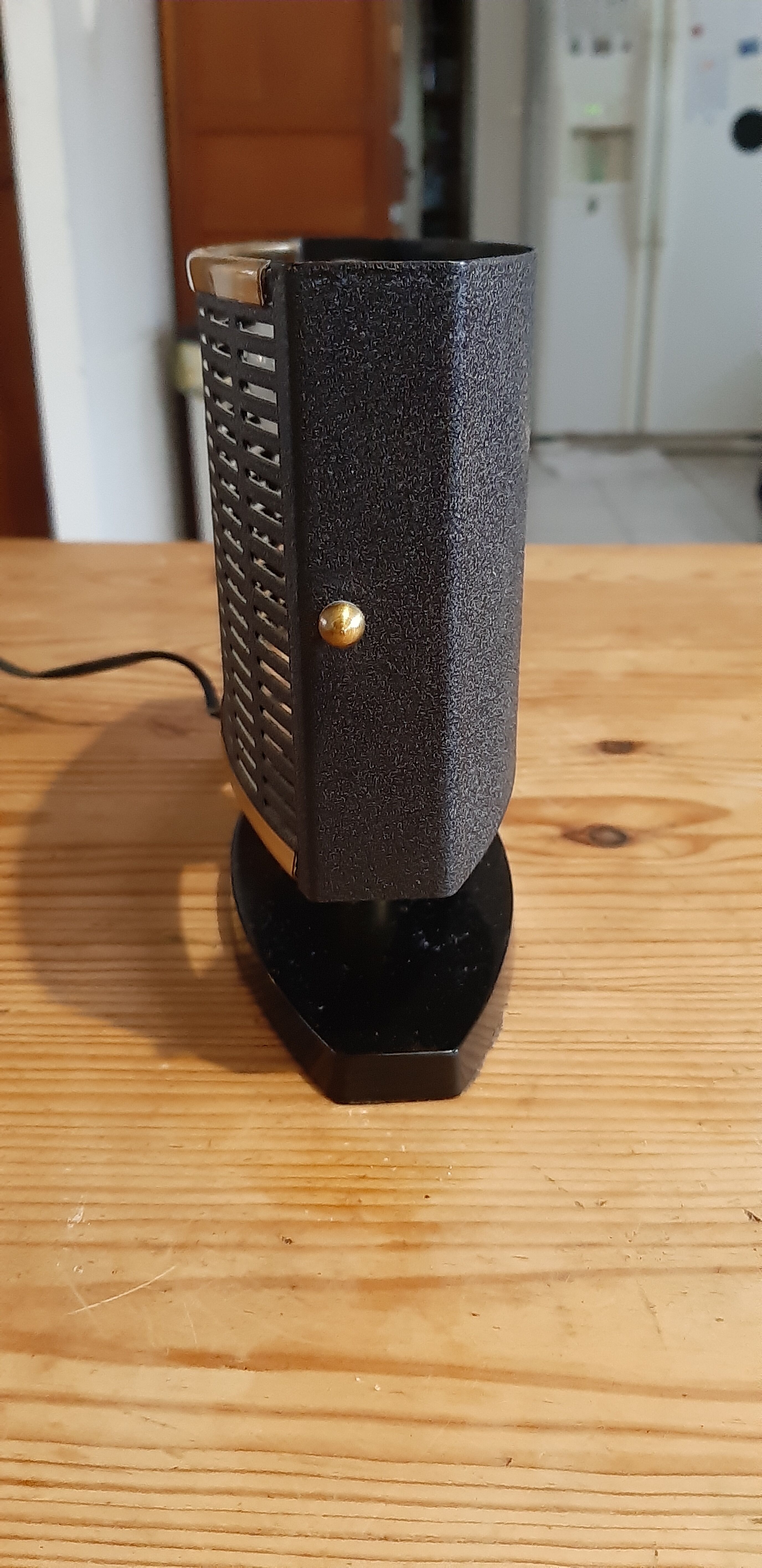 Vintage metal lamp black and gold