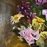HST painting "Vase and bouquet of flowers" 20th century