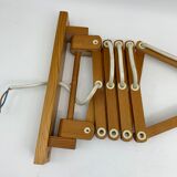 Extendable accordion wall lamp Scandinavian style in wood