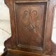 Antique oak carved coat stand, mirror and umbrella stand — late 19th century
