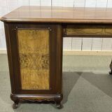 1950s English desk in walnut and oak