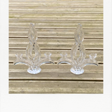 Paire de chandeliers en cristal