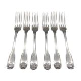 6 forks Christofle model Vendome shell