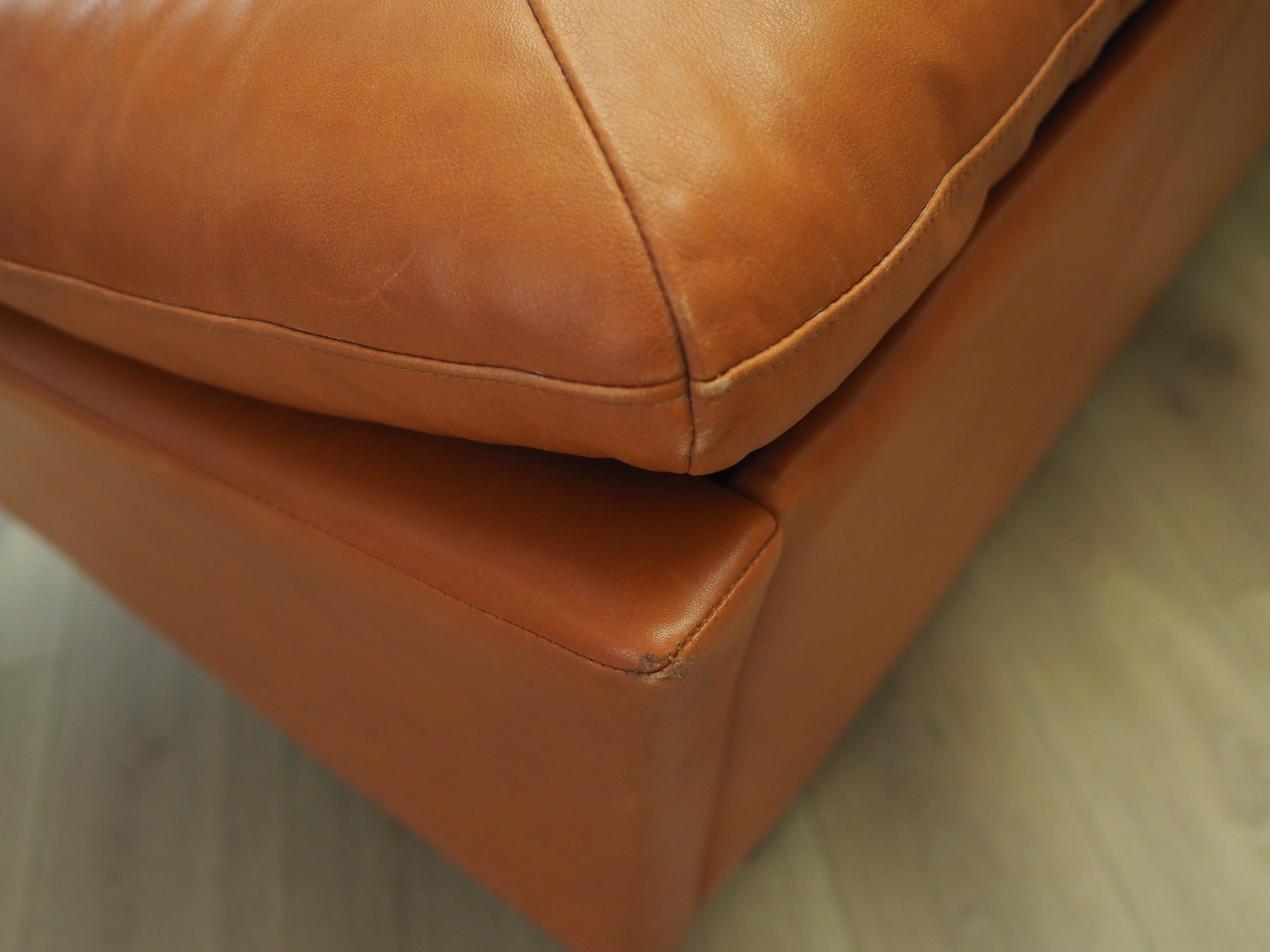 Leather sofa, danish design, 1960s, production: denmark