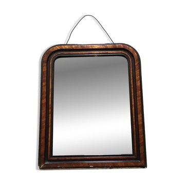 Miroir en bois et stuck style Louis Philippe