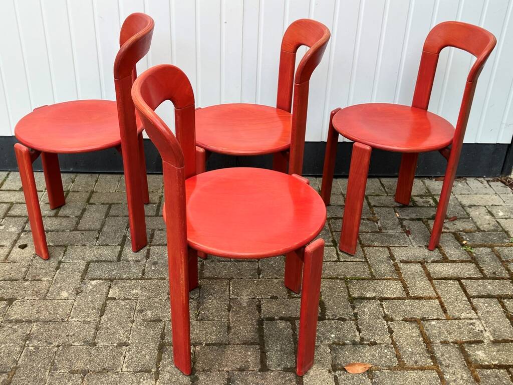 4 Stein am Rhein Chairs designer Bruno REY 1970