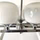 Lustre space age , design italien , chrome et verre